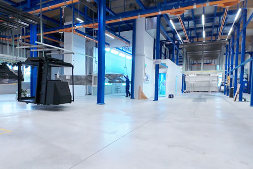 Automatisierte Lackierstraße